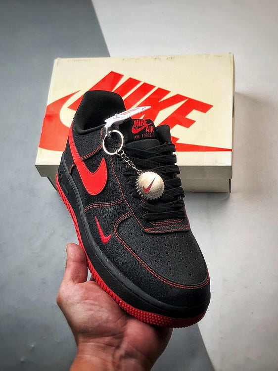 Nike Air Force 1 Black Red Swan Starry Sky