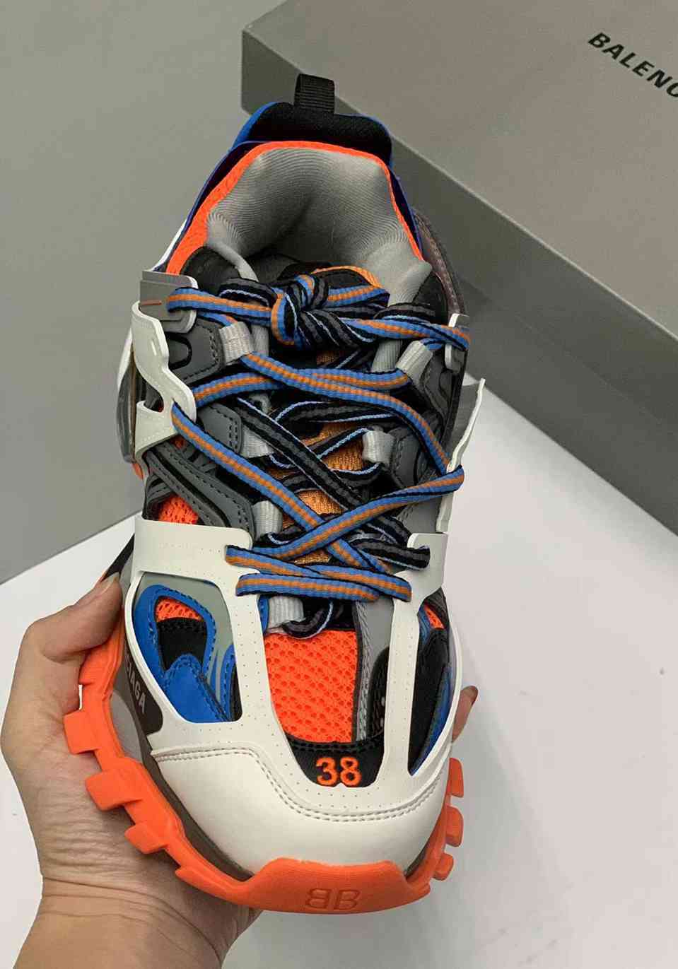 BALENCIAGA TRACK 3.0 x ORANGE BLANC BLEUE