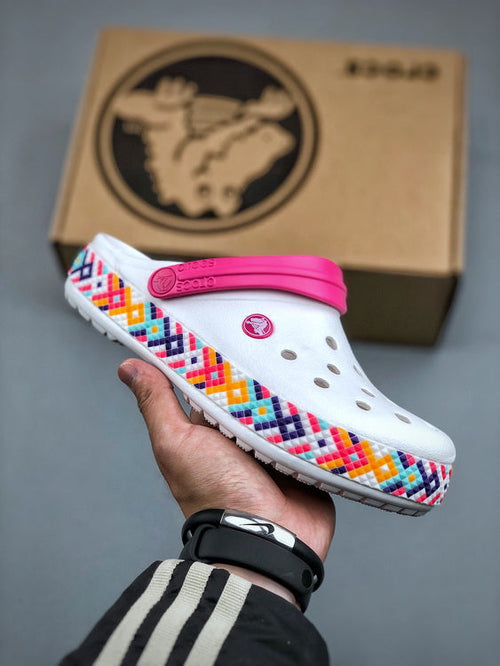 CROCS Classic Crush Marbled Clog BLANC