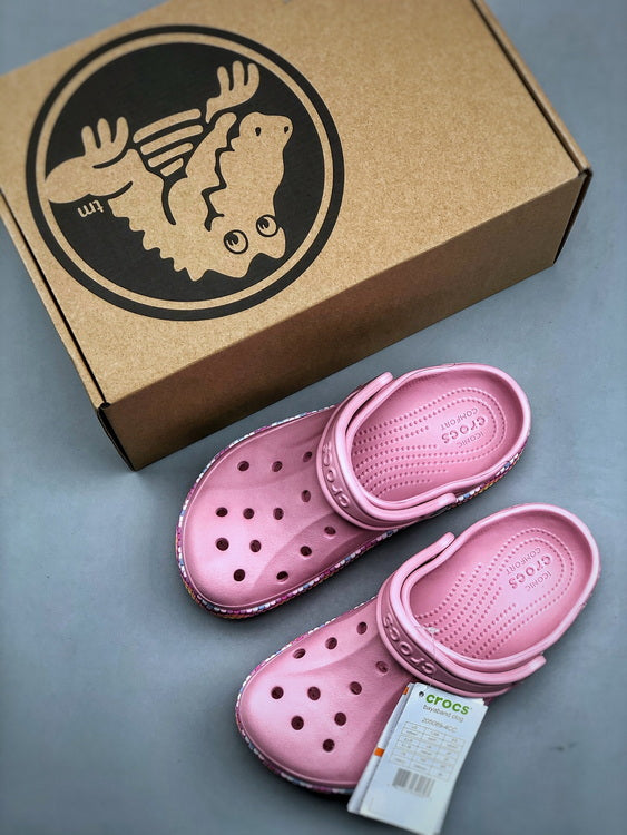 CROCS Classic Crush Marbled Clog ROSE