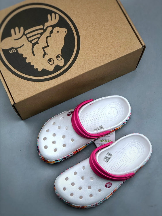 CROCS Classic Crush Marbled Clog BLANC