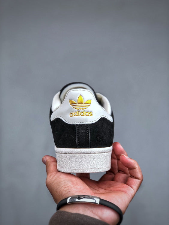 Adidas Superstar – Black Suede & White Stripes