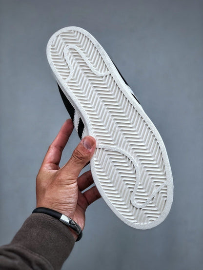 Adidas Superstar – Black Suede & White Stripes