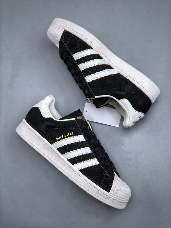 Adidas Superstar – Black Suede & White Stripes