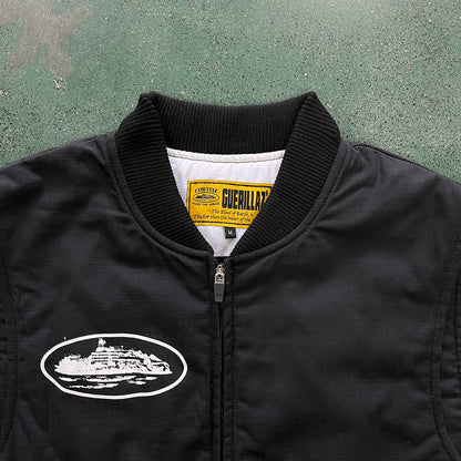 GILET MATELASSÉ CORTEIZ GUERILLAZ NOIR