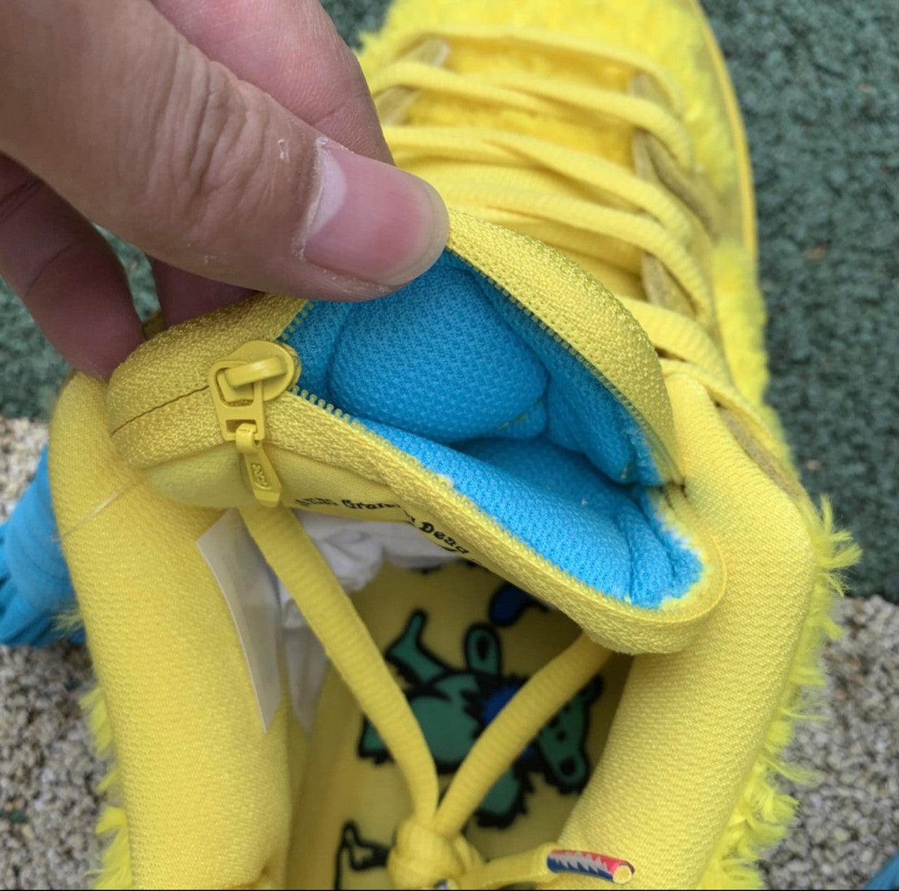 SB Dunk Low Pro x Grateful Dead Bears Opti Yellow