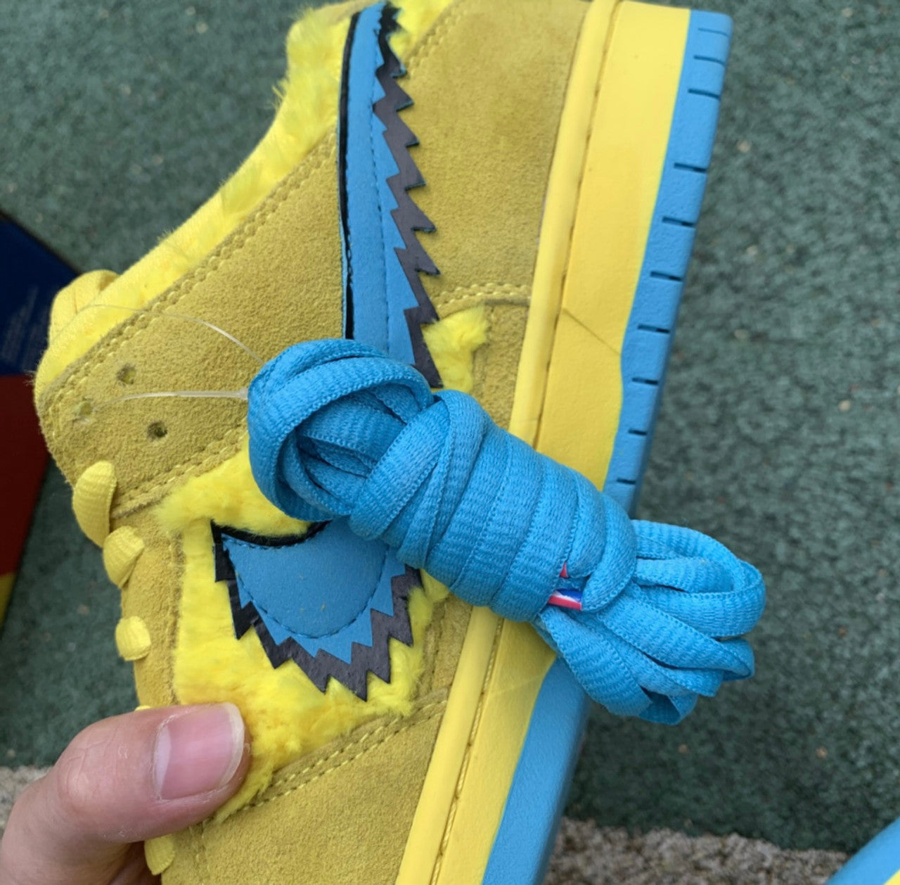 SB Dunk Low Pro x Grateful Dead Bears Opti Yellow