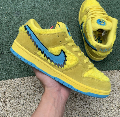 SB Dunk Low Pro x Grateful Dead Bears Opti Yellow