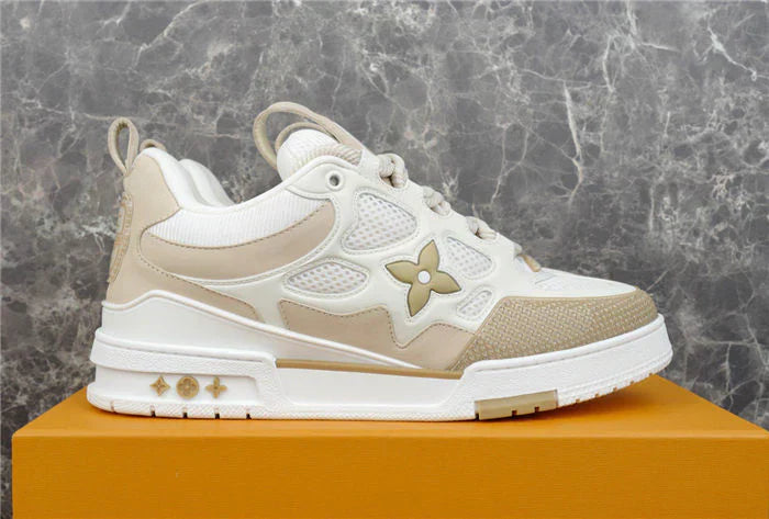 LOUIS VUITTON SKATE SNEAKER BEIGE BLANC