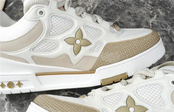 LOUIS VUITTON SKATE SNEAKER BEIGE BLANC