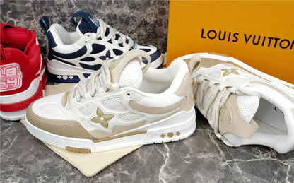 LOUIS VUITTON SKATE SNEAKER BEIGE WHITE