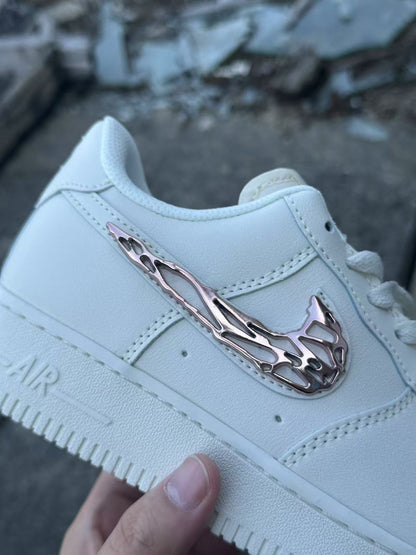 Nike Air Force 1 Low "Liquid Metal pink Swoosh"
