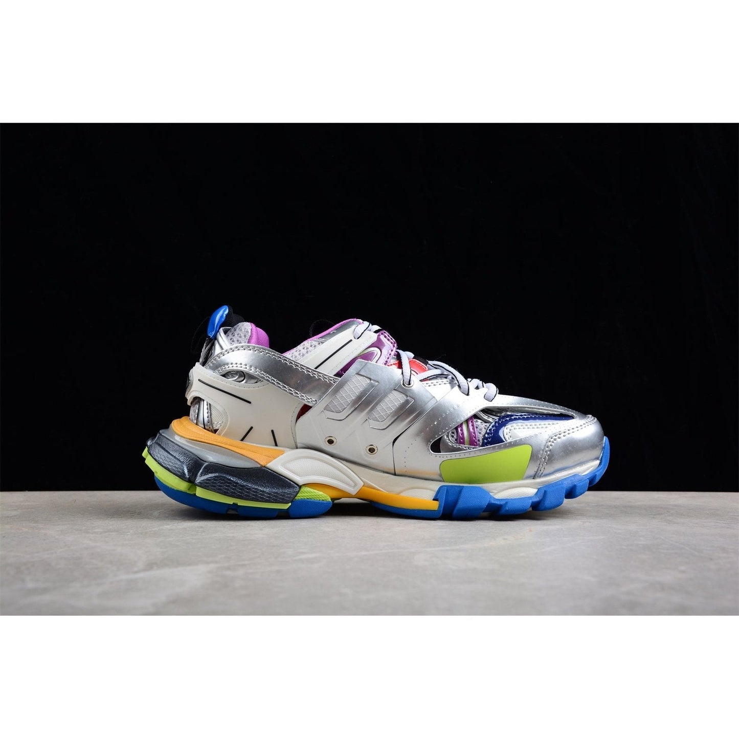 BALENCIAGA TRACK 3.0 x LEATHER FREE WHITE SILVER MULTI