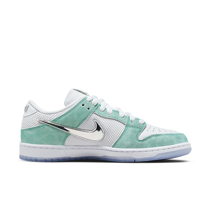 NIKE Dunk Low QS April Racer Blue/Metallic Silver-White