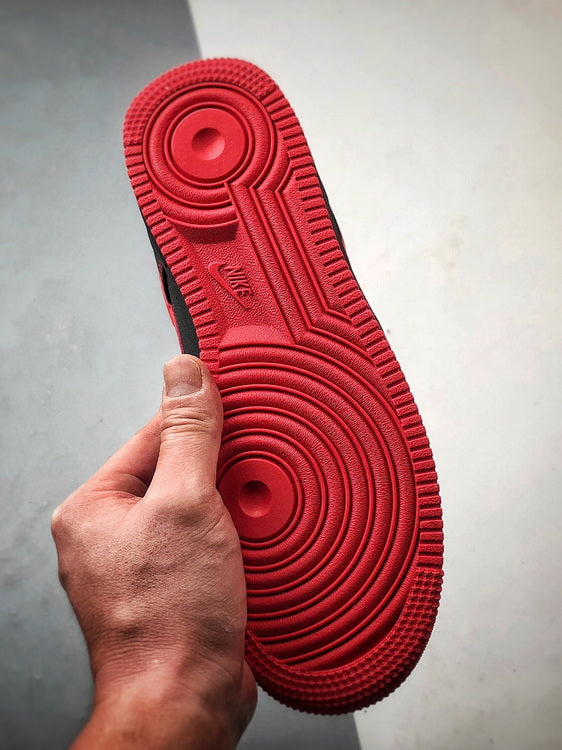 Nike Air Force 1 Black Red Swan Starry Sky