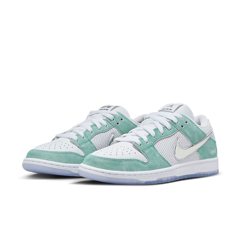 NIKE Dunk Low QS April Racer Blue/Metallic Silver-White