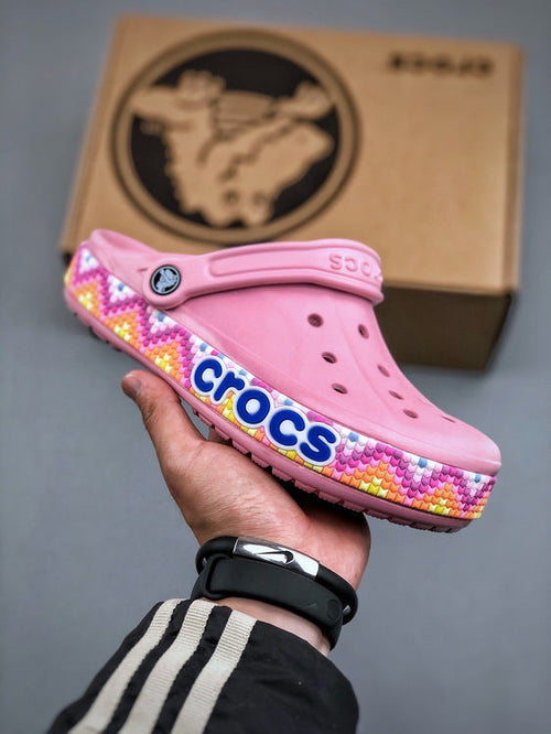 CROCS Classic Crush Marbled Clog ROSE