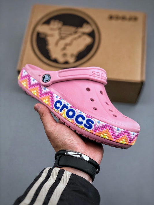 CROCS Classic Crush Marbled Clog ROSE