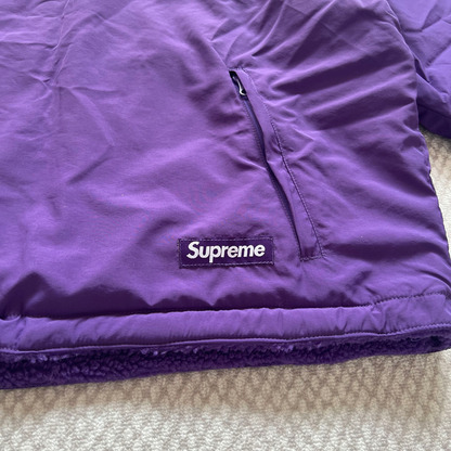 Supreme POLARTEC SHEARLING REVERSIBLE PULLOVER PURPLE