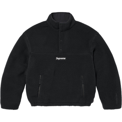 Supreme POLARTEC SHEARLING REVERSIBLE PULLOVER BLACK