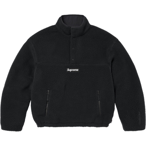 Supreme POLARTEC SHEARLING REVERSIBLE PULLOVER BLACK