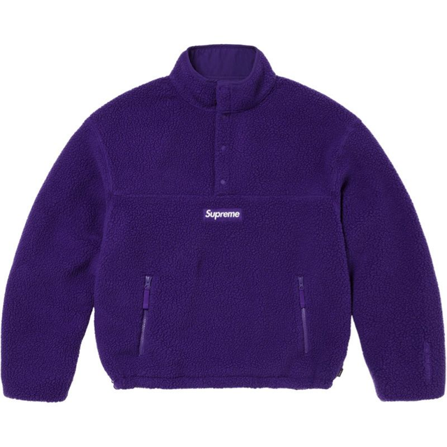 Supreme POLARTEC SHEARLING REVERSIBLE PULLOVER PURPLE
