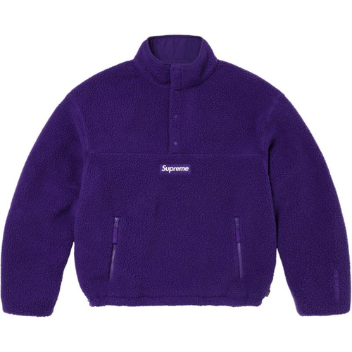 Supreme POLARTEC SHEARLING REVERSIBLE PULLOVER PURPLE