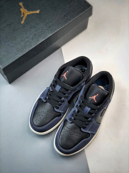 Jordan 1 Low SE Noir Dark Obsidian Snakeskin